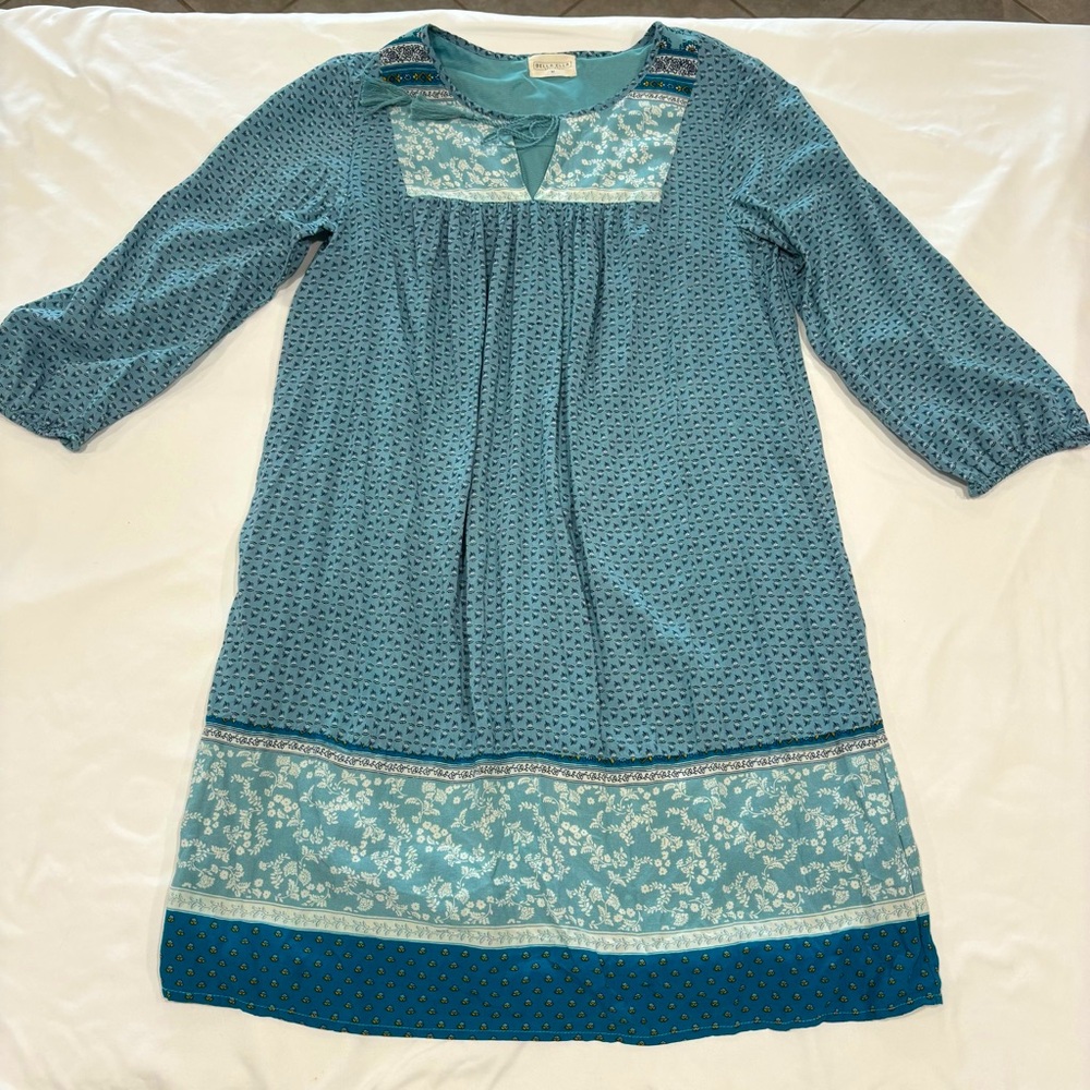 BELLA ELLA peasant style dress 3/4 sleeves women’s size Med